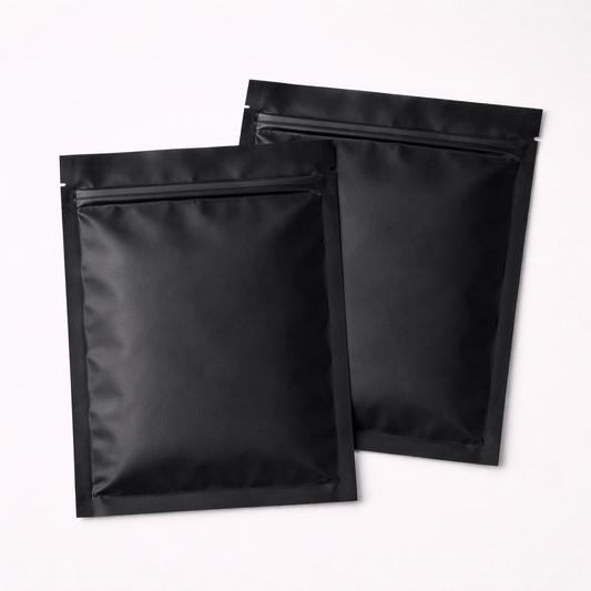 PREMIUM BLACK SAMPLE ZIPLOCK POUCHES