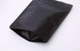 BLACK STAND-UP ZIPLOCK POUCHES