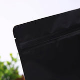 BLACK STAND-UP ZIPLOCK POUCHES