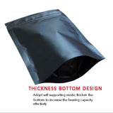 BLACK STAND-UP ZIPLOCK POUCHES