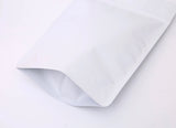 WHITE STAND-UP ZIPLOCK POUCHES