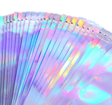 SMALL HOLOGRAPHIC ZIPLOCK POUCH CLEAR FRONT