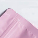 PINK SIDE GUSSET ZIPLOCK POUCHES