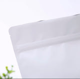 WHITE STAND-UP ZIPLOCK POUCHES